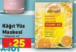 Dermokil Kağıt Yüz Maskesi Vitamin +C