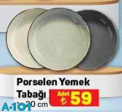 Kütahya Porselen Yemek Tabağı 20 Cm