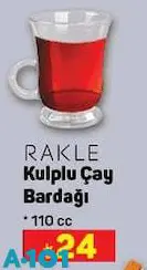 Rakle Kulplu Çay Bardağı 110 Cc