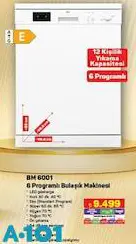 Seg BM 6001 6 Programlı Bulaşık Makinesi