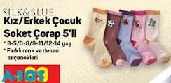 Silk&Blue Kız/Erkek Çocuk Soket Çorap 5'Li