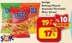 Amigo Ketçap/Peynir Aromalı/Yerfıstıklı Mısır Çerezi 130 g