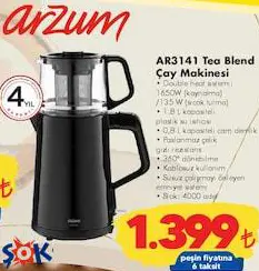 Arzum AR3141 Tea Blend Çay Makinesi