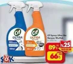 Cif Sprey Ultra Hız Banyo/Mutfak 1000 ml