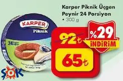 Karper Piknik Üçgen Peynir 24 Porsiyon 300 g