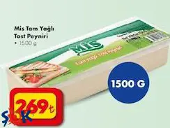 Mis Tam Yağlı Tost Peyniri 1500 g