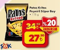 Patos Kritos Peynirli Süper Boy 115 g