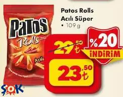 Patos Rolls Acılı Süper 109 g