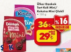 Ülker Dankek Tart Kek Mini/Kekstra Mini Çilekli 150 g