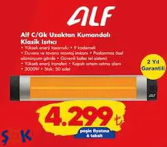 Alf C/GK Uzaktan Kumandalı Klasik Isıtıcı