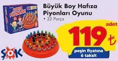 Gokidy Büyük Boy Hafıza Piyonları Oyunu 32 Parça