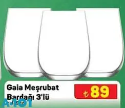 Lav Gaia Meşrubat Bardağı 3'Lü 475 Cc