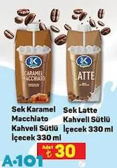 Sek Latte/Karamel Macchiato Kahveli Sütlü İçecek 330 Ml