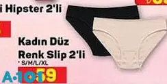 Silk&Blue Kadın Düz Renk Slip Külot 2'Li