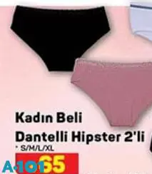 Silk&Blue Kadın Beli Dantelli Hipster Külot 2'Li