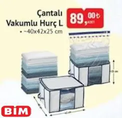 Çantalı Vakumlu Hurç L 40X42x25 Cm