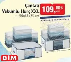 Çantalı Vakumlu Hurç XXL 50X65x25 Cm