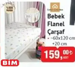 Cotton Collection Bebek Flanel Çarşaf 60X120 Cm