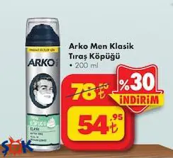 Arko Men Klasik Tıraş Köpüğü 200 Ml