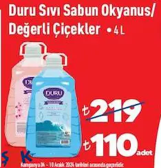 Duru Sıvı Sabun Okyanus/Değerli Çiçekler 4 L