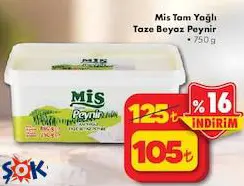 Miss Tam Yağlı Taze Beyaz Peynir 750 G