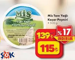 Mis Tam Yağlı Kaşar Peyniri 500 G