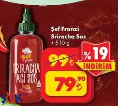 Şef Franzi Sriracha Sos 510 G