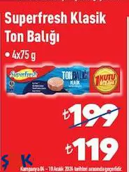 Superfresh Klasik Ton Balığı 4X75 G