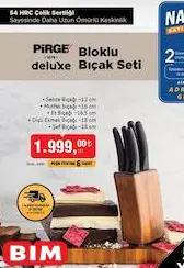 Pirge Bloklu Deluxe Bıçak Seti