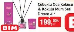 Dream Air Çubuklu Oda Kokusu&Kokulu Mum Seti