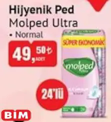 Molped Ultra Hijyenik Ped Normal 24'lü