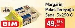 Sana Margarin Paket Tereyağlı 3x250 g