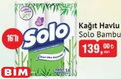 Solo Bambu Kağıt Havlu 16'lı