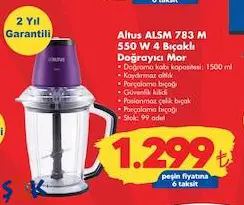 Altus ALSM 783 M 550 W 4 Bıçaklı Doğrayıcı Mor