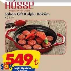 Hosse Sahan Çift Kulplu Döküm 22 cm