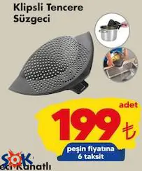 Klipsli Tencere Süzgeci