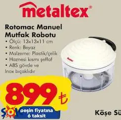 Metaltex Rotomac Manuel Mutfak Robotu