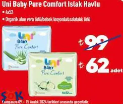 Uni Baby Pure Comfort Islak Havlu 4x52