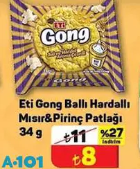 Eti Gong Ballı Hardallı Mısır&Pirinç Patlağı 34 g