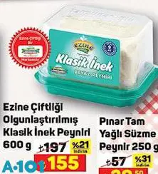 Ezine Çiftliği Olgunlaştırılmış Klasik İnek Peyniri 600 g