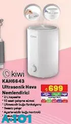 Kiwi KAH6643 Ultrasonic Hava Nemlendirici