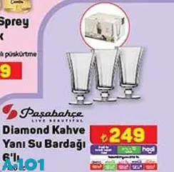 Paşabahçe Diamond Kahve Yanı Su Bardağı 6'Lı 120 Cc