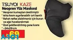 Tsuyoi Kaze Neopren Yüz Maskesi