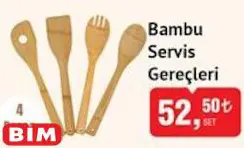 Bambu Servis Gereçleri 4 Parça