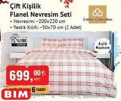 Cotton Collection Çift Kişilik Flanel Nevresim Seti