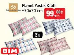 Cotton Collection Flanel Yastık Kılıfı 2'li