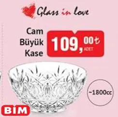 Glass in Love Cam Büyük Kase 180 cc