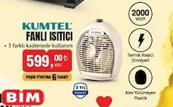 Kumtel Fanlı Isıtıcı 2000 Watt