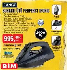 Range Buharlı Ütü Perfect Ironic 2400 W