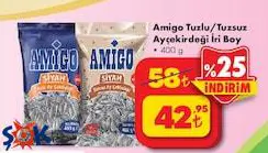 Amigo Tuzlu/Tuzsuz Ayçekirdeği İri Boy 400 g